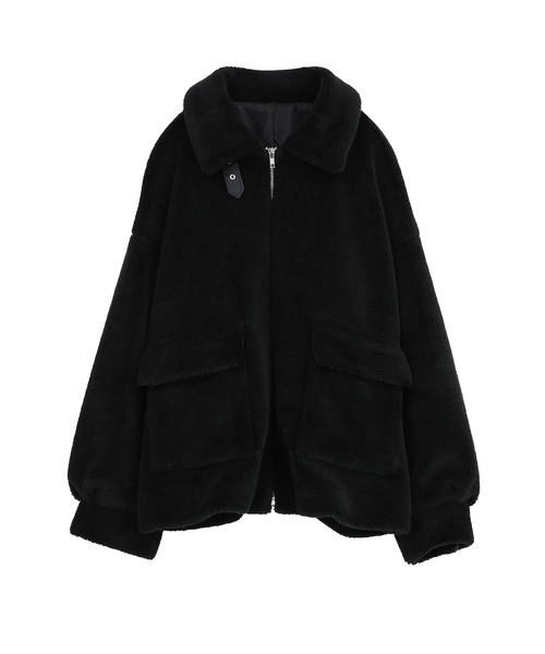 and it_（アンドイット）の「テディベアボアジップアップブルゾン（ブルゾン・レディース・チャコール/ブラウン/ブラック・M）」の16枚目の写真