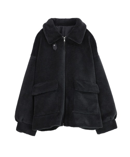 and it_（アンドイット）の「テディベアボアジップアップブルゾン（ブルゾン・レディース・チャコール/ブラウン/ブラック・M）」の17枚目の写真