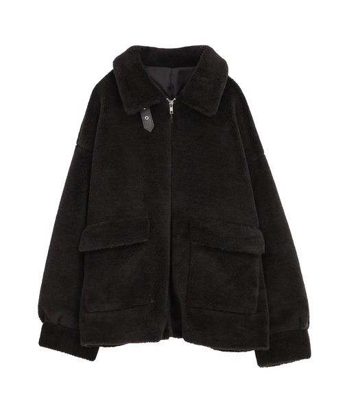 and it_（アンドイット）の「テディベアボアジップアップブルゾン（ブルゾン・レディース・チャコール/ブラウン/ブラック・M）」の18枚目の写真