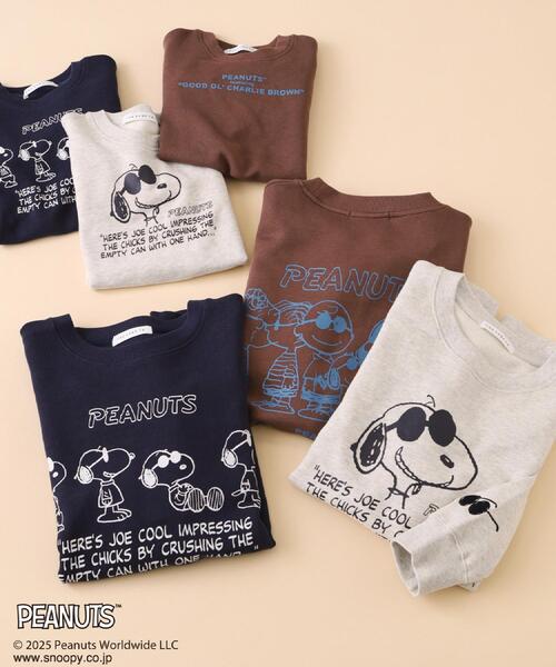 THE SHOP TK （ザ ショップ ティーケー ）の「PEANUTS／ピーナッツ スヌーピープリントスウェット 【親子リンク】（スウェット・メンズ・アイボリー/ネイビー/ダークブラウン・02/03/04）」の4枚目の写真
