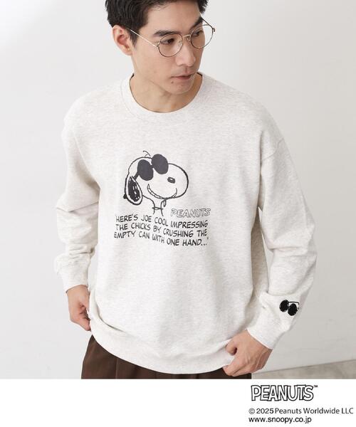 THE SHOP TK （ザ ショップ ティーケー ）の「PEANUTS／ピーナッツ スヌーピープリントスウェット 【親子リンク】（スウェット・メンズ・アイボリー/ネイビー/ダークブラウン・02/03/04）」の5枚目の写真