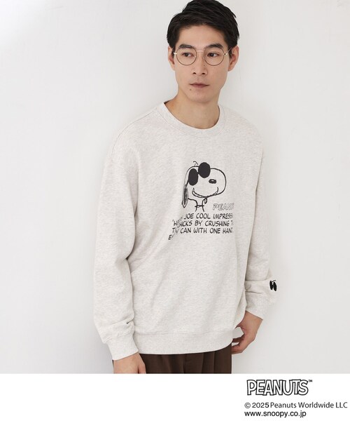 THE SHOP TK （ザ ショップ ティーケー ）の「PEANUTS／ピーナッツ スヌーピープリントスウェット 【親子リンク】（スウェット・メンズ・アイボリー/ネイビー/ダークブラウン・02/03/04）」の6枚目の写真