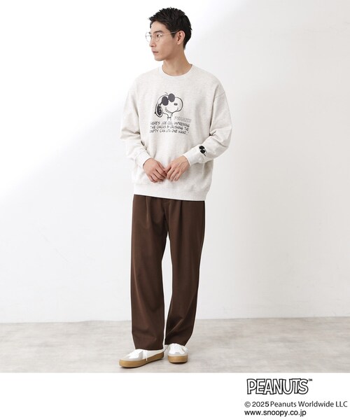 THE SHOP TK （ザ ショップ ティーケー ）の「PEANUTS／ピーナッツ スヌーピープリントスウェット 【親子リンク】（スウェット・メンズ・アイボリー/ネイビー/ダークブラウン・02/03/04）」の7枚目の写真