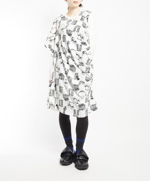 gomme(ゴム)の「パルテノンドレープワンピース(ワンピース・レディース・ホワイト・MEDIUM)」の11枚目の写真
