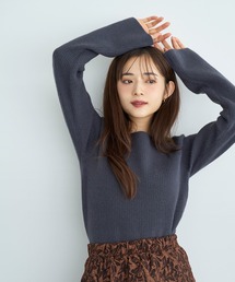 mil（ミル）の「裏ファー スクエアネックリブニット【585119】（ニット/セーター）」