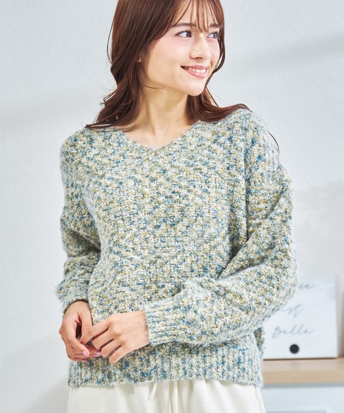 MISCH MASCH(ミッシュマッシュ)の「ZOZO限定 ミックスシャギーニット(ニット/セーター・レディース・イエロー/ブルー・フリ-)」の17枚目の写真