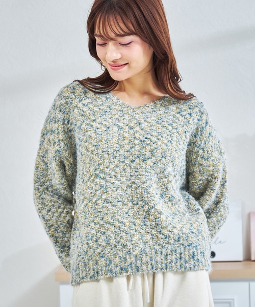MISCH MASCH(ミッシュマッシュ)の「ZOZO限定 ミックスシャギーニット(ニット/セーター・レディース・イエロー/ブルー・フリ-)」の19枚目の写真