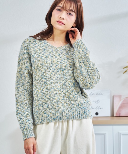 MISCH MASCH(ミッシュマッシュ)の「ZOZO限定 ミックスシャギーニット(ニット/セーター・レディース・イエロー/ブルー・フリ-)」の20枚目の写真
