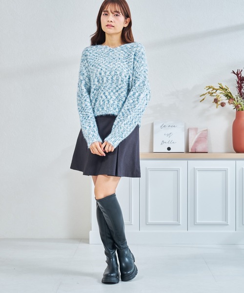 MISCH MASCH(ミッシュマッシュ)の「ZOZO限定 ミックスシャギーニット(ニット/セーター・レディース・イエロー/ブルー・フリ-)」の11枚目の写真