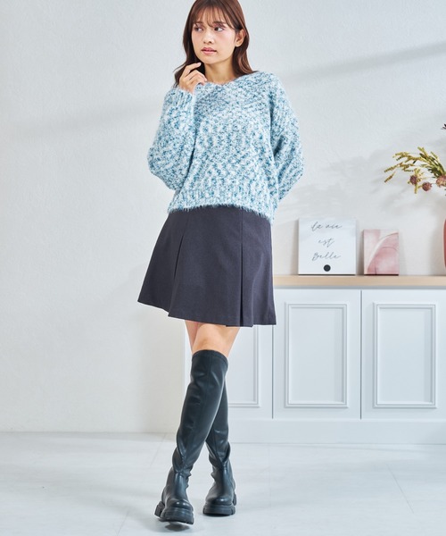 MISCH MASCH(ミッシュマッシュ)の「ZOZO限定 ミックスシャギーニット(ニット/セーター・レディース・イエロー/ブルー・フリ-)」の3枚目の写真