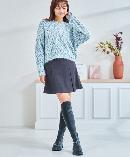 MISCH MASCH(ミッシュマッシュ)の「ZOZO限定 ミックスシャギーニット(ニット/セーター・レディース・イエロー/ブルー・フリ-)」の7枚目の写真