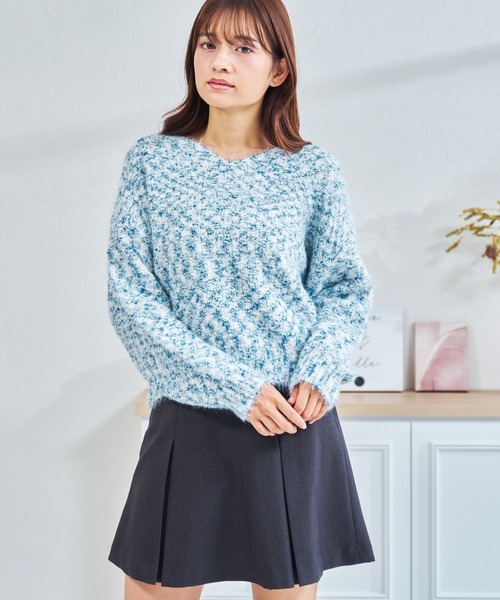 MISCH MASCH(ミッシュマッシュ)の「ZOZO限定 ミックスシャギーニット(ニット/セーター・レディース・イエロー/ブルー・フリ-)」の16枚目の写真