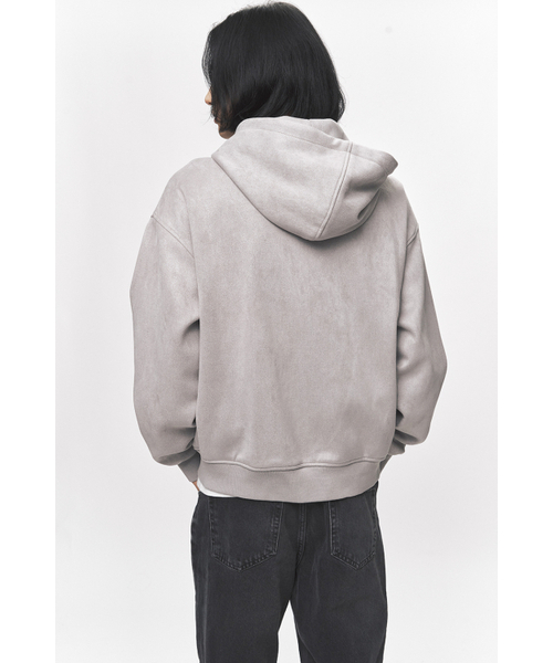 BLACK MOMENT（ブラックモーメント）の「フェイクスエードフードジップアップジャケット[グレー]（パーカー・メンズ・グレー・MEDIUM/LARGE）」の7枚目の写真