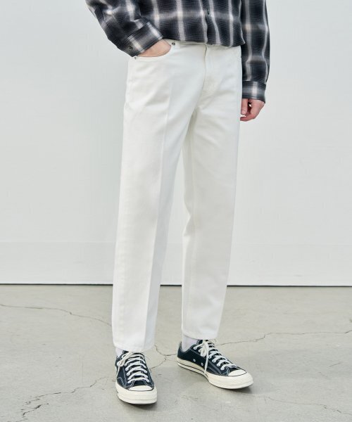 DRAW FIT（ドローフィット）の「ユージュアルテーパードデニムパンツ[ホワイト]（デニムパンツ・メンズ・その他・MEDIUM/X-LARGE/LARGE）」の2枚目の写真