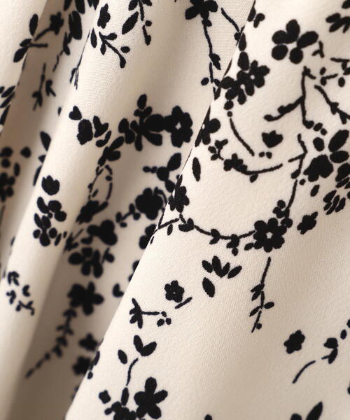 PROPORTION BODY DRESSING(プロポーションボディドレッシング)の「フロントリボン花柄ドッキングワンピース / 1216140006(ワンピース・レディース・ベージュ/ブラック・MEDIUM/P/S/SMALL)」の9枚目の写真