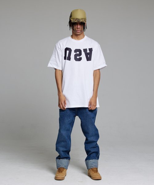 CREAM SODA LAB(クリームソーダラボ)の「リバースUSA 半袖Tシャツ ホワイト(Tシャツ/カットソー・メンズ・その他・LARGE/MEDIUM/X-LARGE/XX-LARGE)」の4枚目の写真