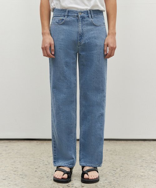 DECET（デケト）の「[夏生地]Semi Wide Jeans DCPT003Blue（デニムパンツ・レディース・その他・26/28）」の2枚目の写真
