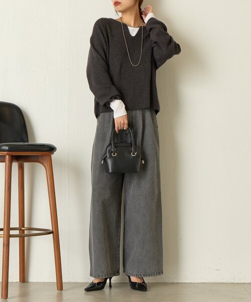 Jena espace merveilleux（ジェナ　エスパスメルヴェイユ）の「【レイヤードにも最適　ぴらこ企画　WEB限定】タンクレイヤーカットソー（Tシャツ/カットソー・レディース・グレー/オフホワイト/ブラック・FREE）」の22枚目の写真