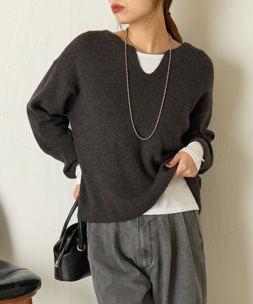 Jena espace merveilleux（ジェナ　エスパスメルヴェイユ）の「【レイヤードにも最適　ぴらこ企画　WEB限定】タンクレイヤーカットソー（Tシャツ/カットソー・レディース・グレー/オフホワイト/ブラック・FREE）」の21枚目の写真