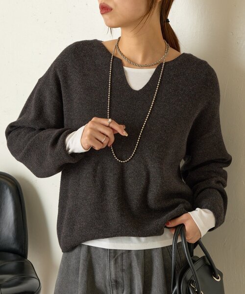 Jena espace merveilleux（ジェナ　エスパスメルヴェイユ）の「【レイヤードにも最適　ぴらこ企画　WEB限定】タンクレイヤーカットソー（Tシャツ/カットソー・レディース・グレー/オフホワイト/ブラック・FREE）」の20枚目の写真