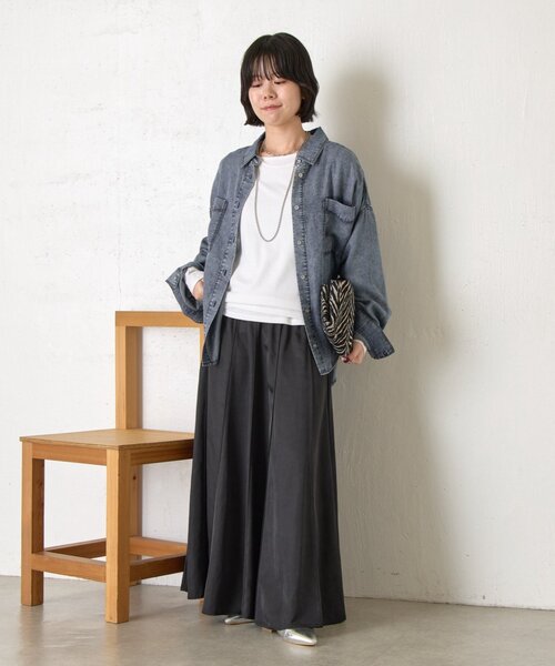 Jena espace merveilleux（ジェナ　エスパスメルヴェイユ）の「【レイヤードにも最適　ぴらこ企画　WEB限定】タンクレイヤーカットソー（Tシャツ/カットソー・レディース・グレー/オフホワイト/ブラック・FREE）」の16枚目の写真