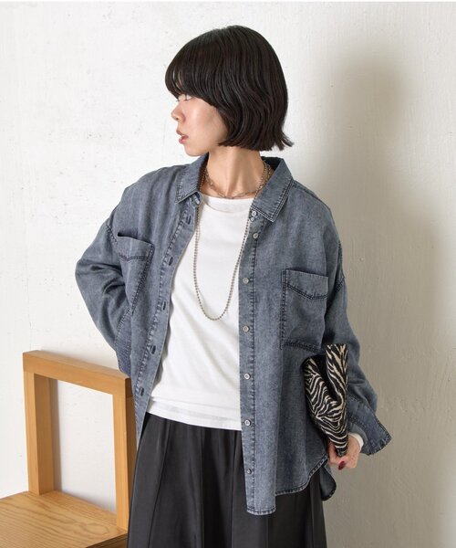 Jena espace merveilleux（ジェナ　エスパスメルヴェイユ）の「【レイヤードにも最適　ぴらこ企画　WEB限定】タンクレイヤーカットソー（Tシャツ/カットソー・レディース・グレー/オフホワイト/ブラック・FREE）」の14枚目の写真