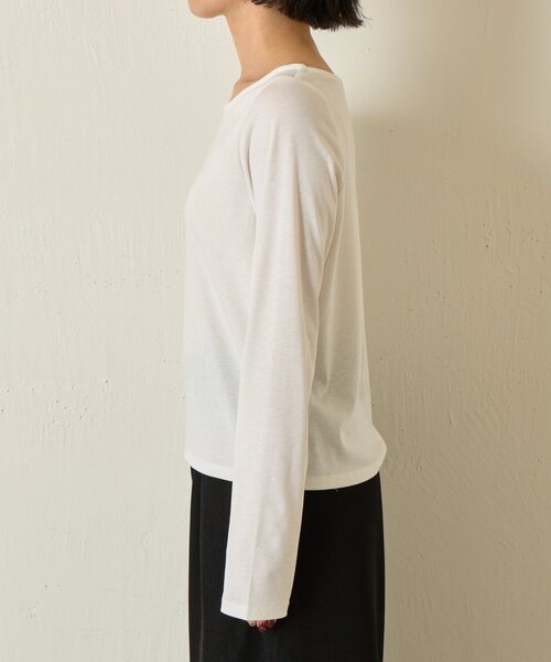 Jena espace merveilleux（ジェナ　エスパスメルヴェイユ）の「【レイヤードにも最適　ぴらこ企画　WEB限定】タンクレイヤーカットソー（Tシャツ/カットソー・レディース・グレー/オフホワイト/ブラック・FREE）」の5枚目の写真