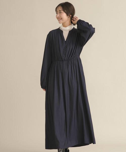 セール】『スタッフ企画』切替ギャザーフレアワンピース（ワンピース