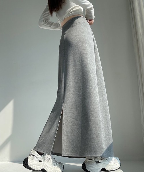 Coo+i(クーイ)の「バックスリットナロースカート(スカート・レディース・ブラック/チャコールグレー・L/M)」の17枚目の写真