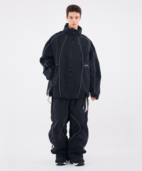DOLL OUTERWEAR（ドラ アウターウェア）の「[DOLL x DUMDIDUM] 2526 ラリージャケット&パンツセット BLACK 男女共用（セットアップ・レディース・その他・SMALL/MEDIUM/LARGE/X-LARGE）」の4枚目の写真