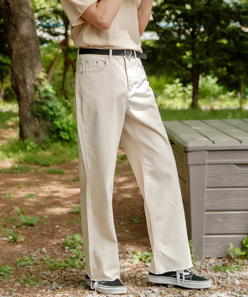 GCLIP（ジクリップ）の「裾カットベージュワイド綿パンツ（その他パンツ・メンズ・ベージュ・34/32/28）」の7枚目の写真
