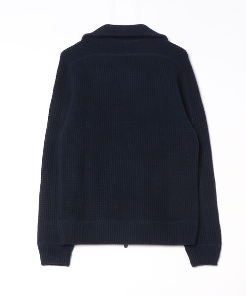 POLO RALPH LAUREN（ポロ ラルフ ローレン）の「ワッフルニット ウールコットン フルジップ セーター（ニット/セーター・メンズ・ブルー・XXL/XS/XL/S/M/L）」の4枚目の写真