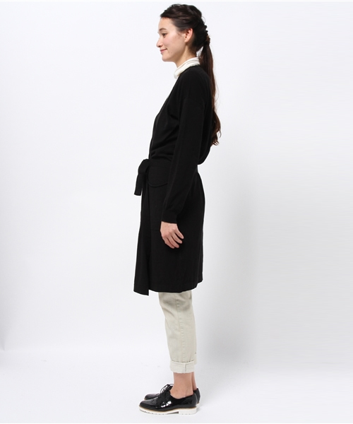 OUTLET（アウトレット）の「【Sheta】ロングニットローブ（カーディガン/ボレロ・レディース・ベージュ/ブラック・FREE）」の12枚目の写真