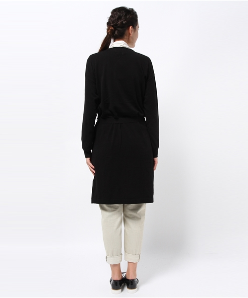 OUTLET（アウトレット）の「【Sheta】ロングニットローブ（カーディガン/ボレロ・レディース・ベージュ/ブラック・FREE）」の5枚目の写真