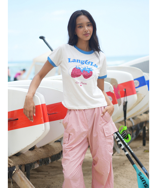 LANGNLU(ラングアンドルー)の「ストロベリーTシャツ(ストロベリー)_ホワイト(Tシャツ/カットソー・レディース・ホワイト・FREE)」の5枚目の写真