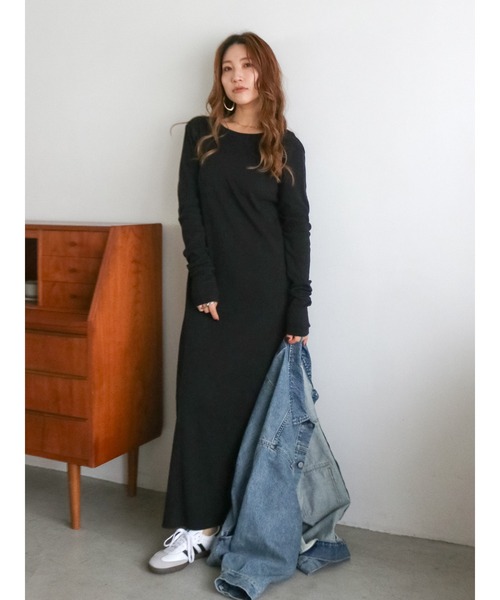 Ungrid（アングリッド）の「バックオープンテレコカットワンピース（ワンピース・レディース・ブラック/その他1/ライトグレー・FREE）」の21枚目の写真