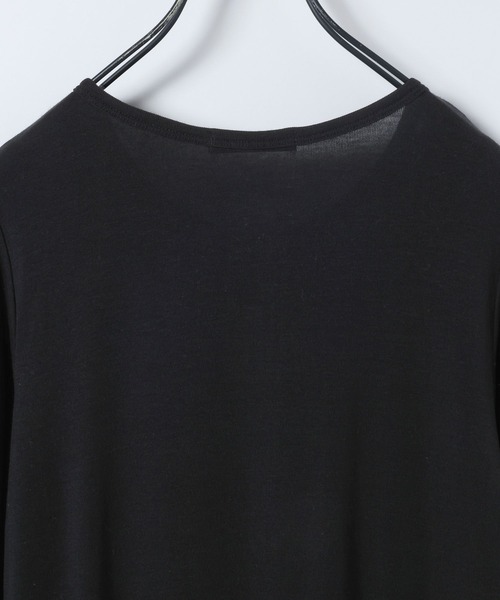 JEANASIS（ジーナシス）の「シルキータッチヘンリーLS TEE/637539（Tシャツ/カットソー・レディース・オフホワイト/グレー/ブラック・FREE）」の9枚目の写真