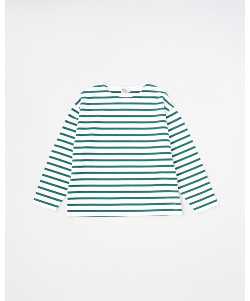 Traditional Weatherwear(トラディショナルウェザーウェア)の「MARINE BORDER 001(Tシャツ/カットソー・メンズ・ホワイト×グリーン/ホワイト×ブルー/ホワイト×ブラック/ネイビー×ホワイト・L/M/S)」の2枚目の写真