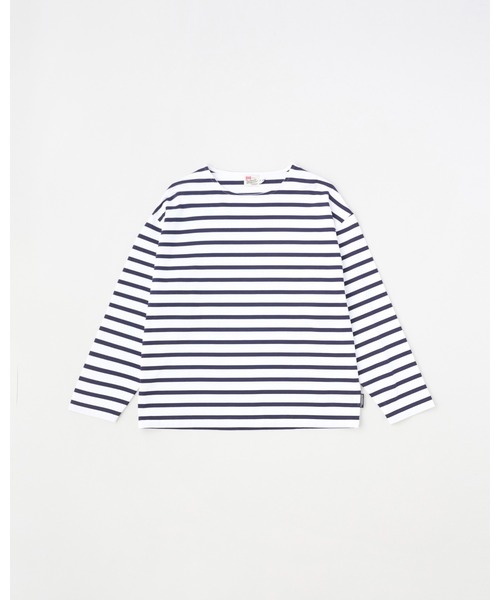 Traditional Weatherwear(トラディショナルウェザーウェア)の「MARINE BORDER 001(Tシャツ/カットソー・メンズ・ホワイト×グリーン/ホワイト×ブルー/ホワイト×ブラック/ネイビー×ホワイト・L/M/S)」の4枚目の写真