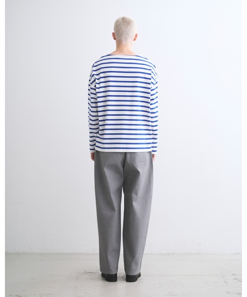 Traditional Weatherwear(トラディショナルウェザーウェア)の「MARINE BORDER 001(Tシャツ/カットソー・メンズ・ホワイト×グリーン/ホワイト×ブルー/ホワイト×ブラック/ネイビー×ホワイト・L/M/S)」の7枚目の写真