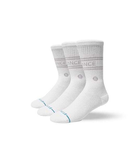 STANCE(スタンス)の「【STANCE/スタンス】VITAL 3 PACK CREW / ギフトにも最適! 3Pパックソックス(3足組)(ソックス/靴下・メンズ・ホワイト・LARGE)」の5枚目の写真