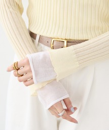 RIVE DROITE | 【レイヤード風の袖口】シアーカフスリブニット(ニット/セーター)