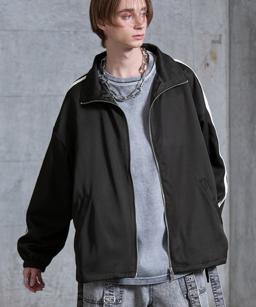 SERACE（セラス）の「【SERACE】Loose drape side cord track jacket / ルーズドレープサイドコードトラックジャケット（ブルゾン・メンズ・ホワイト/チャコールグレー/ブラック・S/L/M）」の5枚目の写真