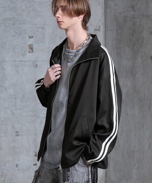 SERACE（セラス）の「【SERACE】Loose drape side cord track jacket / ルーズドレープサイドコードトラックジャケット（ブルゾン・メンズ・ホワイト/チャコールグレー/ブラック・S/L/M）」の6枚目の写真
