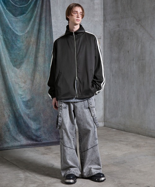 SERACE（セラス）の「【SERACE】Loose drape side cord track jacket / ルーズドレープサイドコードトラックジャケット（ブルゾン・メンズ・ホワイト/チャコールグレー/ブラック・S/L/M）」の20枚目の写真