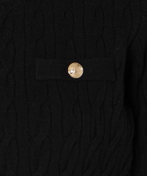 WILLSELECTION（ウィルセレクション）の「フリルレイヤードケーブルニット（ニット/セーター・レディース・ピンク/ミント/ブラック/オフホワイト/ブルー・FREE）」の11枚目の写真