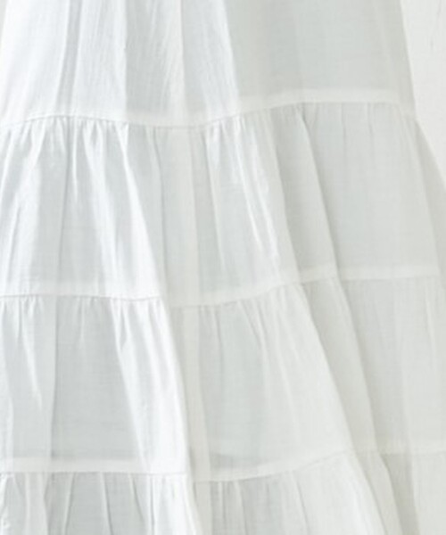 abahouse mavie（アバハウスマヴィ）の「【ペチ付き】ティアードスカート/春服/夏服/マキシ/レイヤード（スカート・レディース・チャコールグレー/ホワイト・フリー）」の14枚目の写真