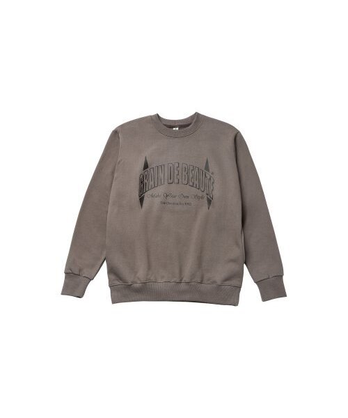 GRAIN DE BEAUTE（グランデボーテ）の「ARCH LOGO SWEAT [CHARCOAL]（スウェット・レディース・チャコール・S/M/L）」の2枚目の写真