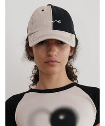 ECOMMAE（イコンマイ）の「SUN HEART SYMBOL BALL CAP (BEIGE+BLACK)（キャップ）」