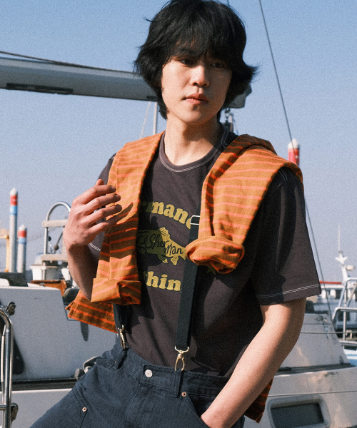 VDR（ブイディアール）の「FISHERMAN T-SHIRT [Stone Gray]（Tシャツ/カットソー・メンズ・その他・M/L/XL）」の2枚目の写真